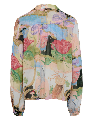 Numph fairytale print blouse flat lay back