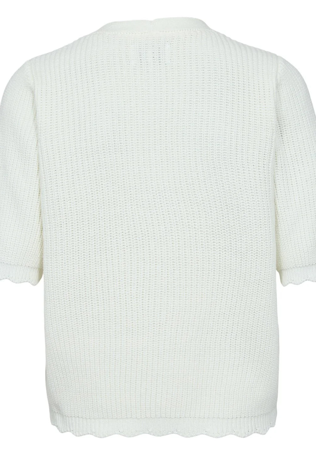 Numph cream short sleeve cardigan back view product image