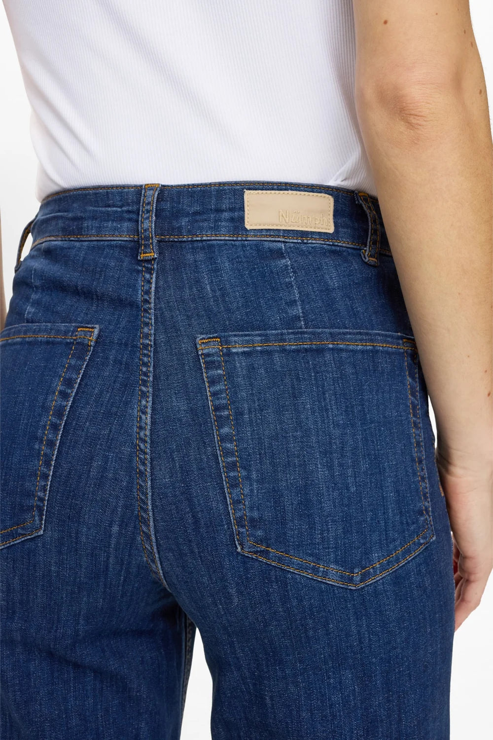 Nümph NuParis dark blue jeans close-up showing back pocket detail