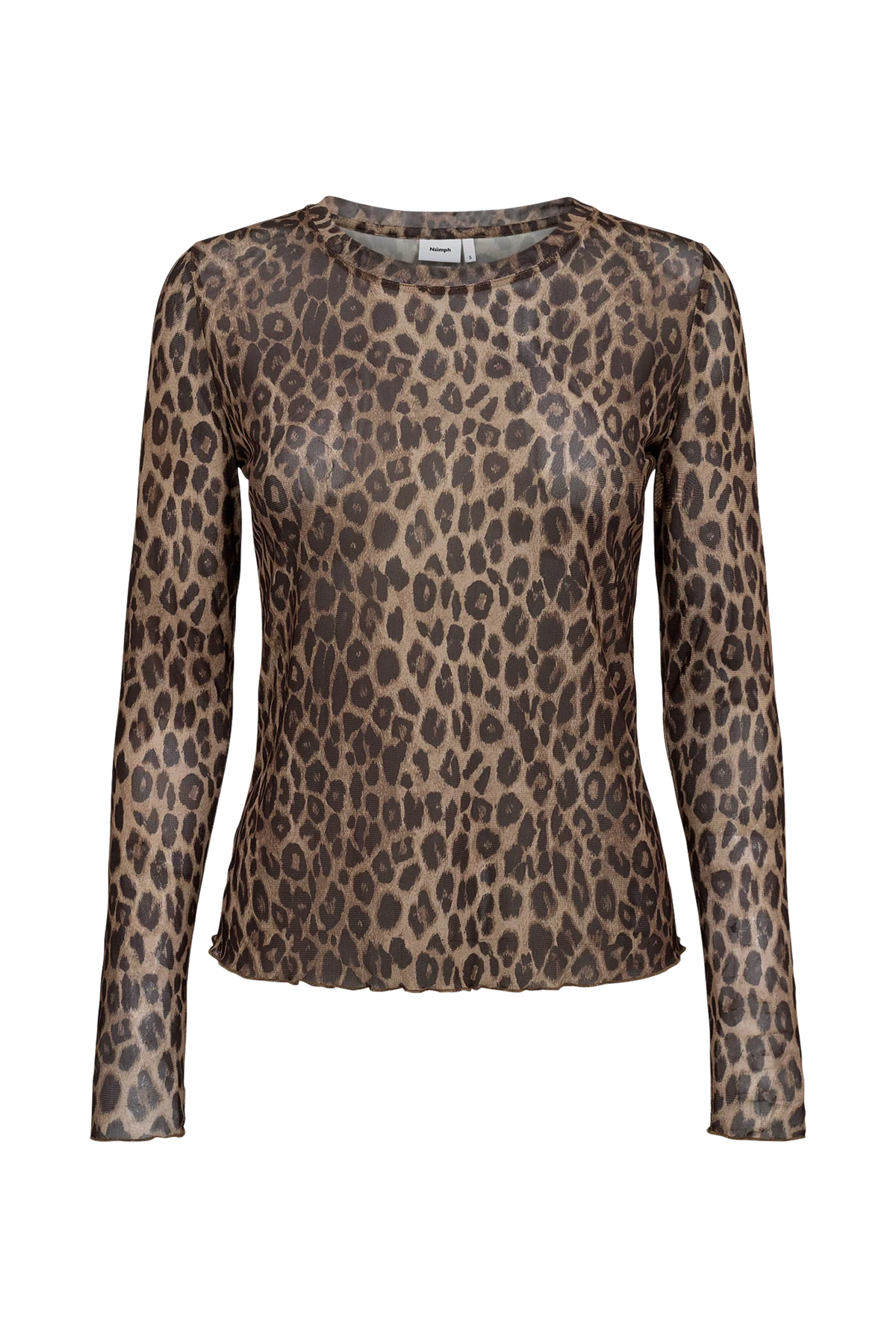 Nümph Nulionis Tiger’s Eye leopard print top – product front view