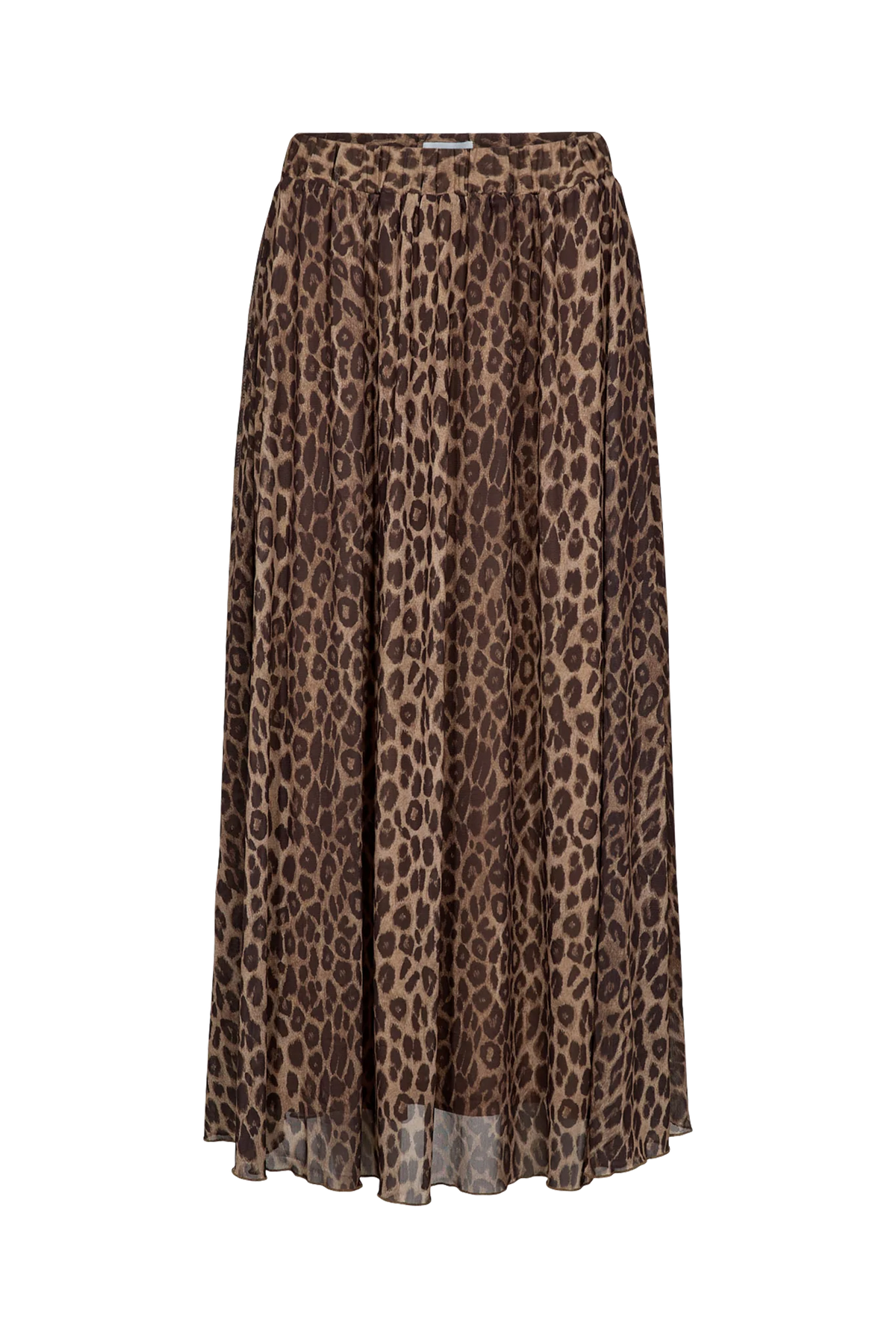 Nümph Nulionis Tiger’s Eye leopard print midi skirt – product front view