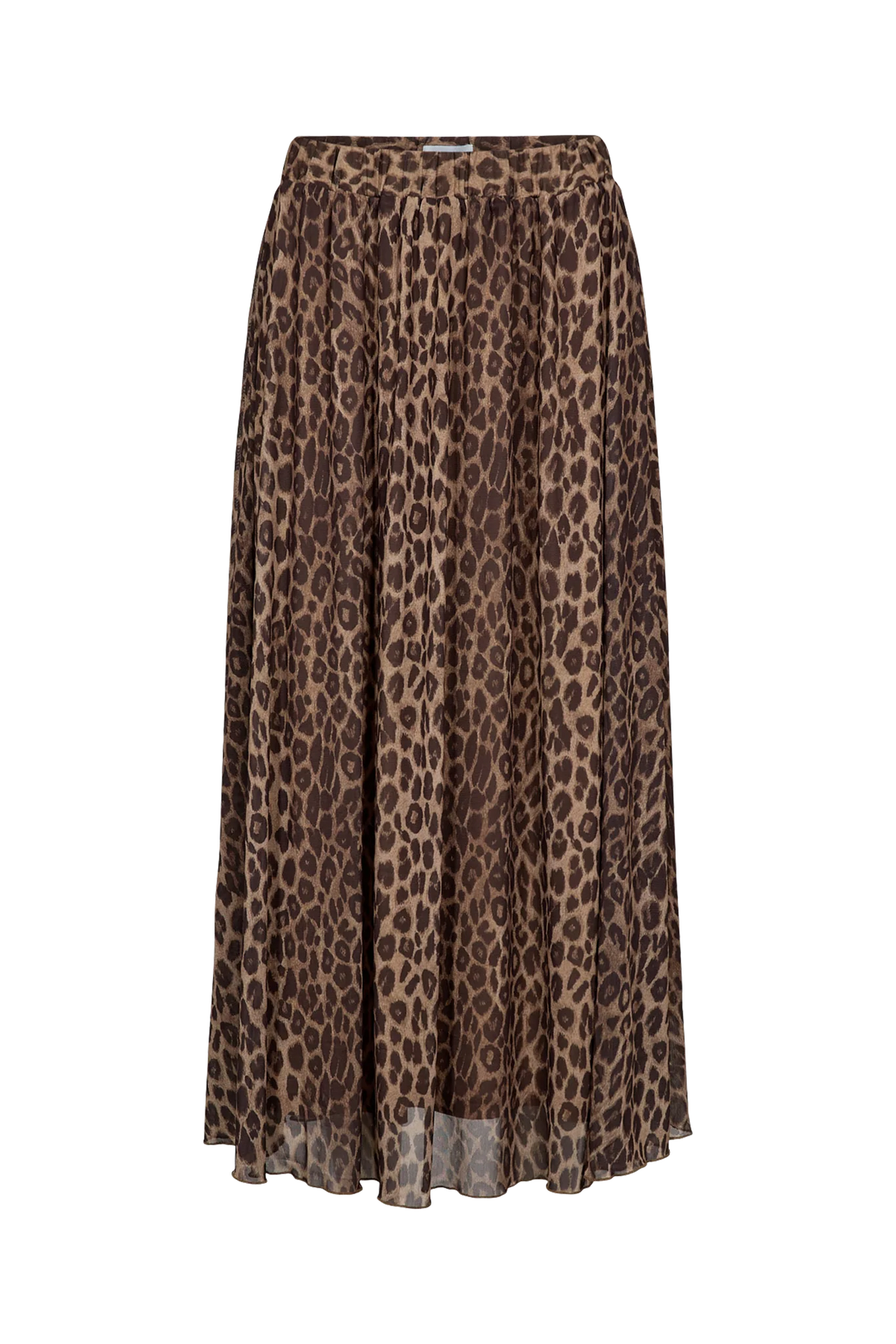 Nümph Nulionis Tiger’s Eye leopard print midi skirt – product front view