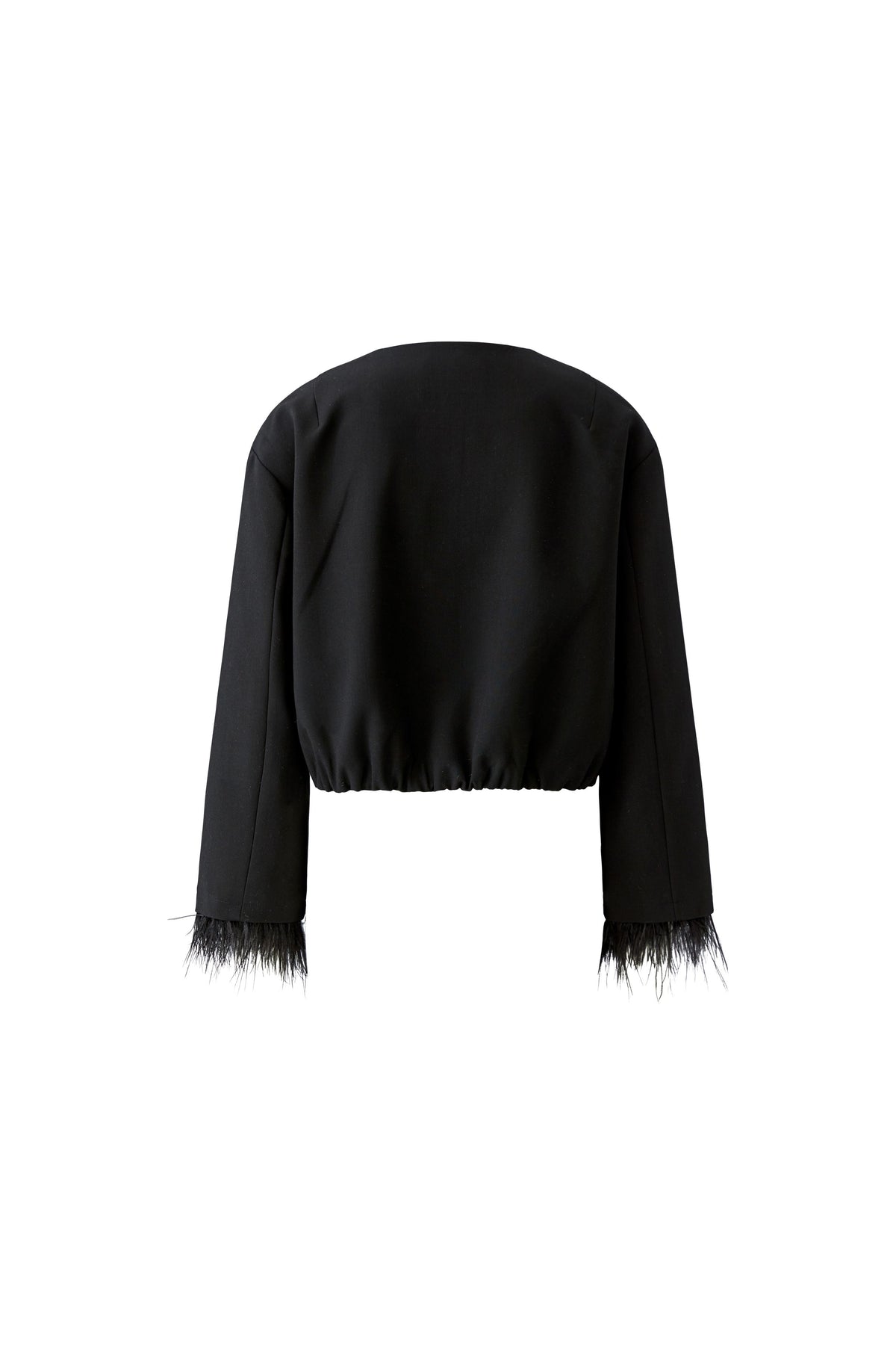 LOui black cropped jacket – product-only back view