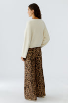 Back view of Oui ecru bouclé jumper showing relaxed fit.