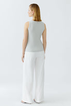 Back view of Oui ribbed viscose tank top