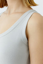 Close-up of shimmer knit fabric and fine rib texture