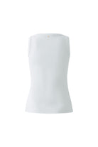 Back view of soft shimmer ribbed tank in grey by Oui