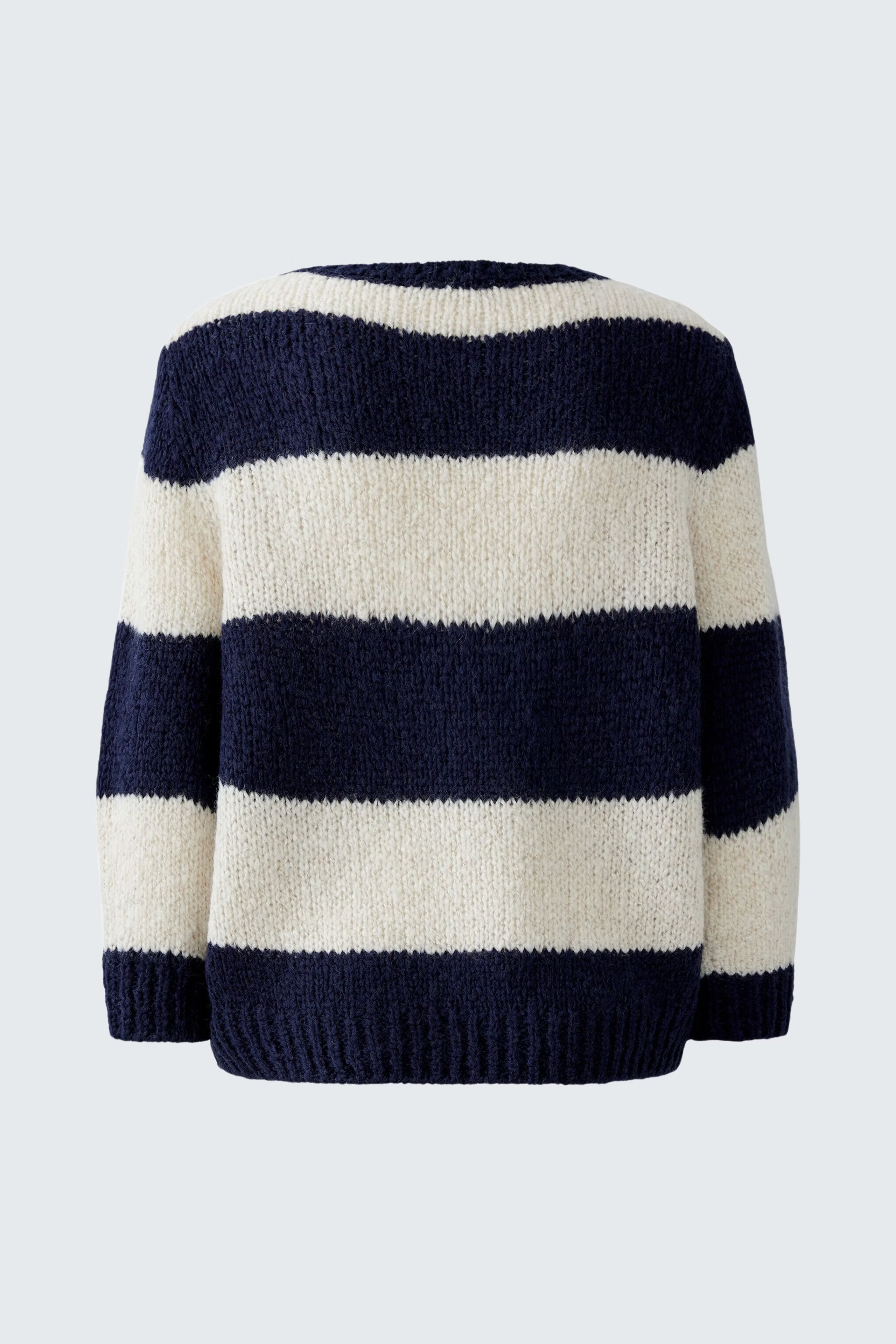 Back view of Oui Esmy block stripe wool and mohair jumper