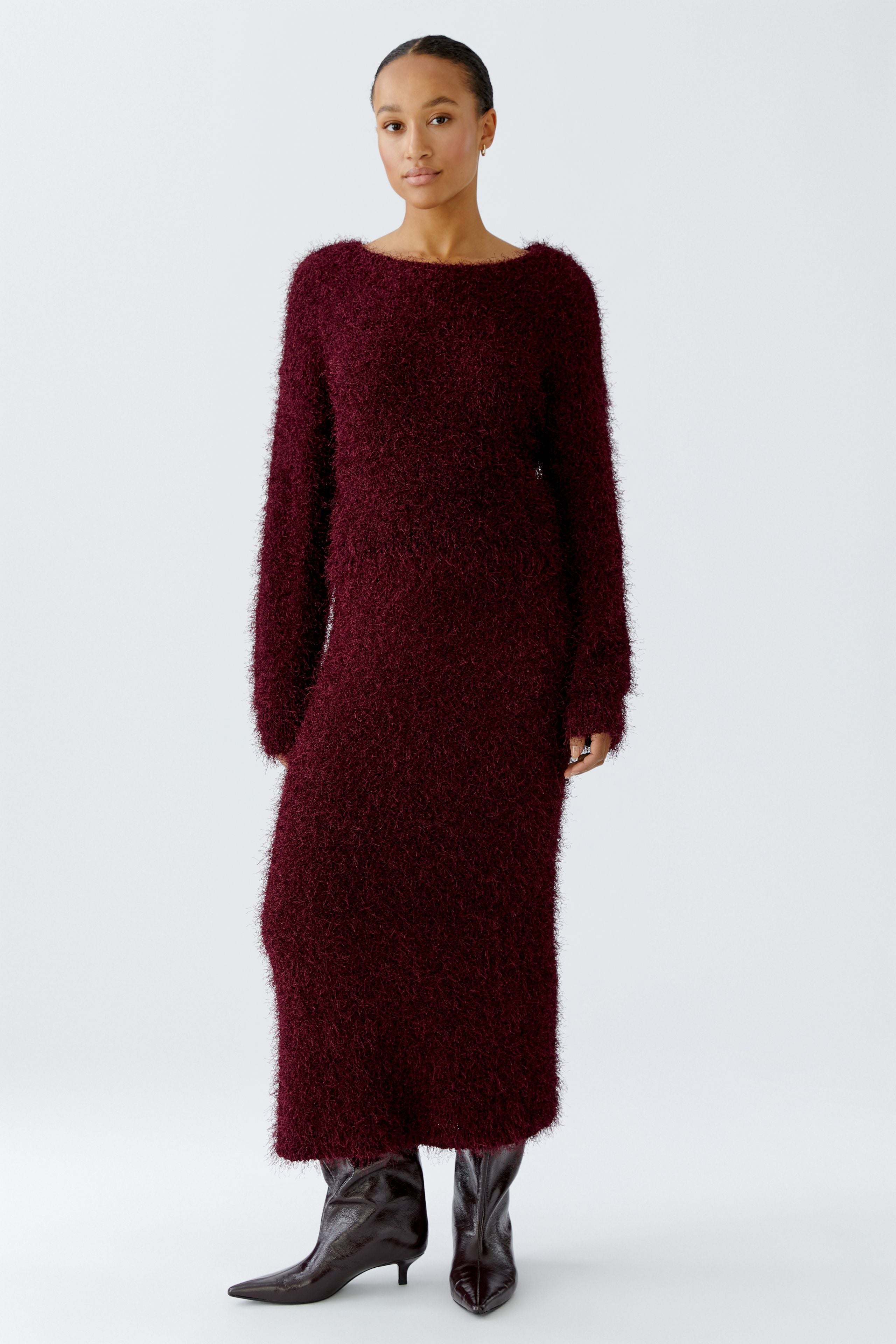 Oui Bramble Berry fluffy knit jumper