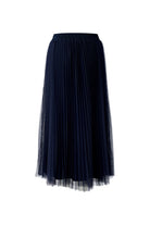 Flat lay of Oui pleated tulle skirt in navy