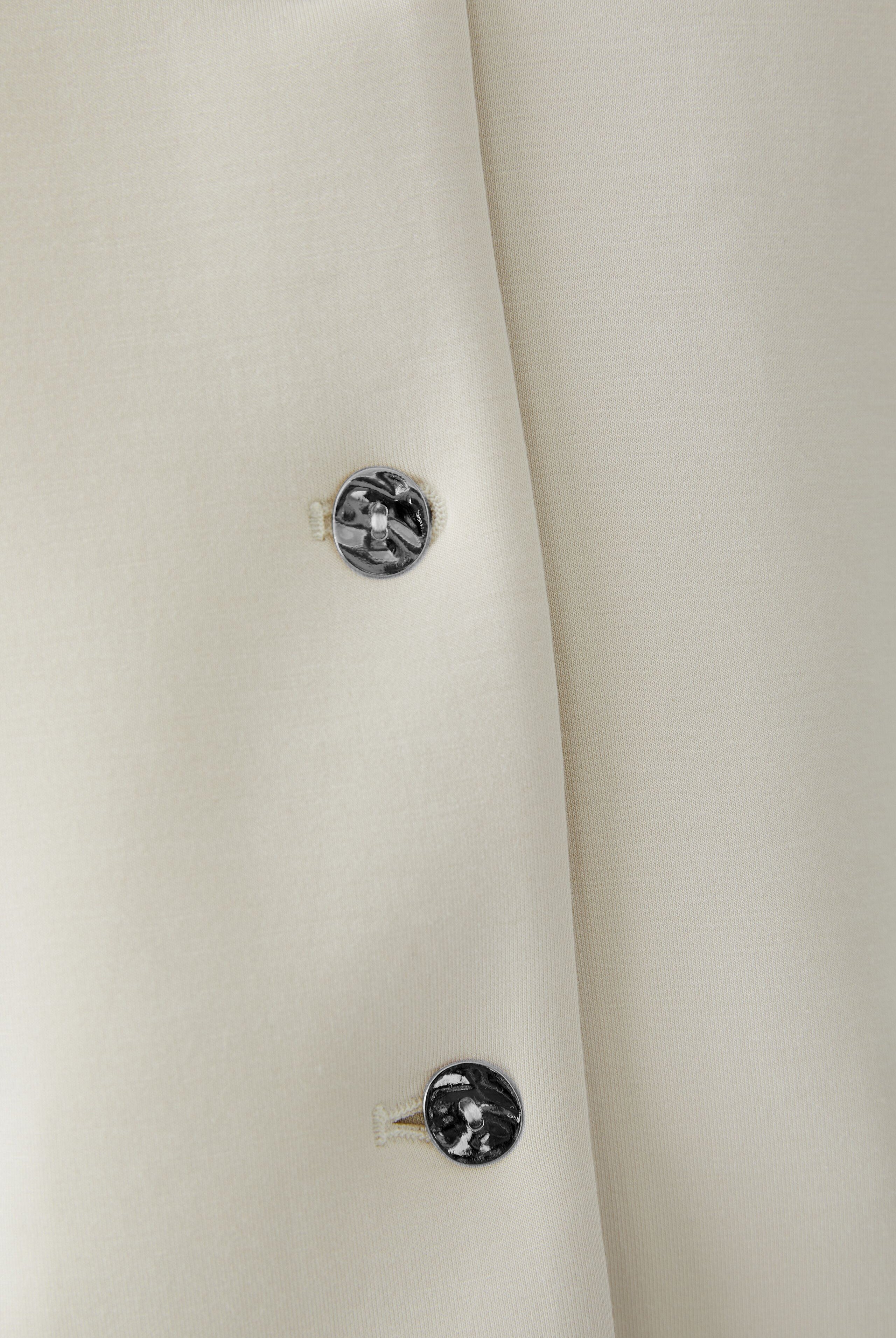 Oui cream women’s waistcoat button detail close-up