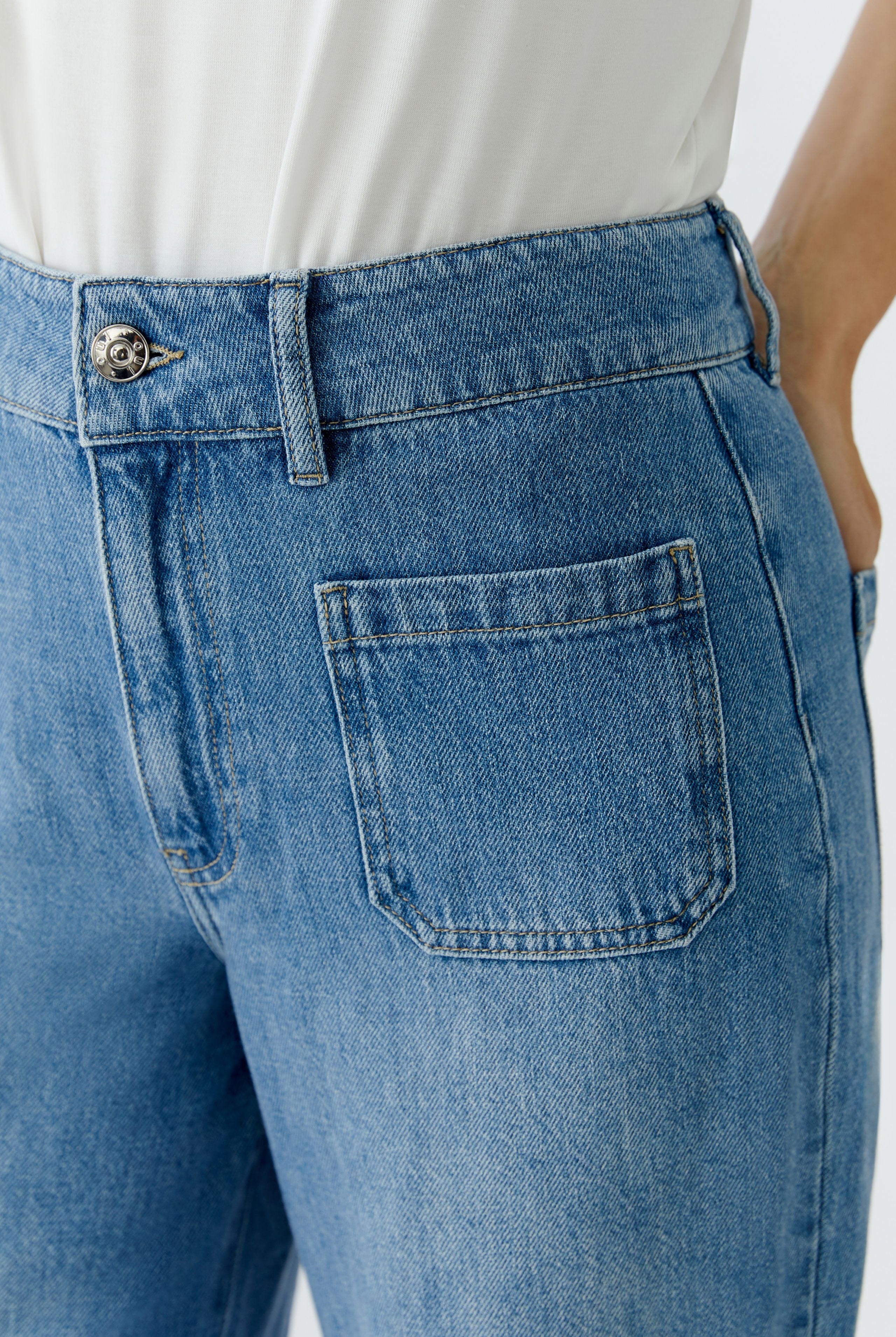 Oui front patch pocket high waisted women’s jeans detail