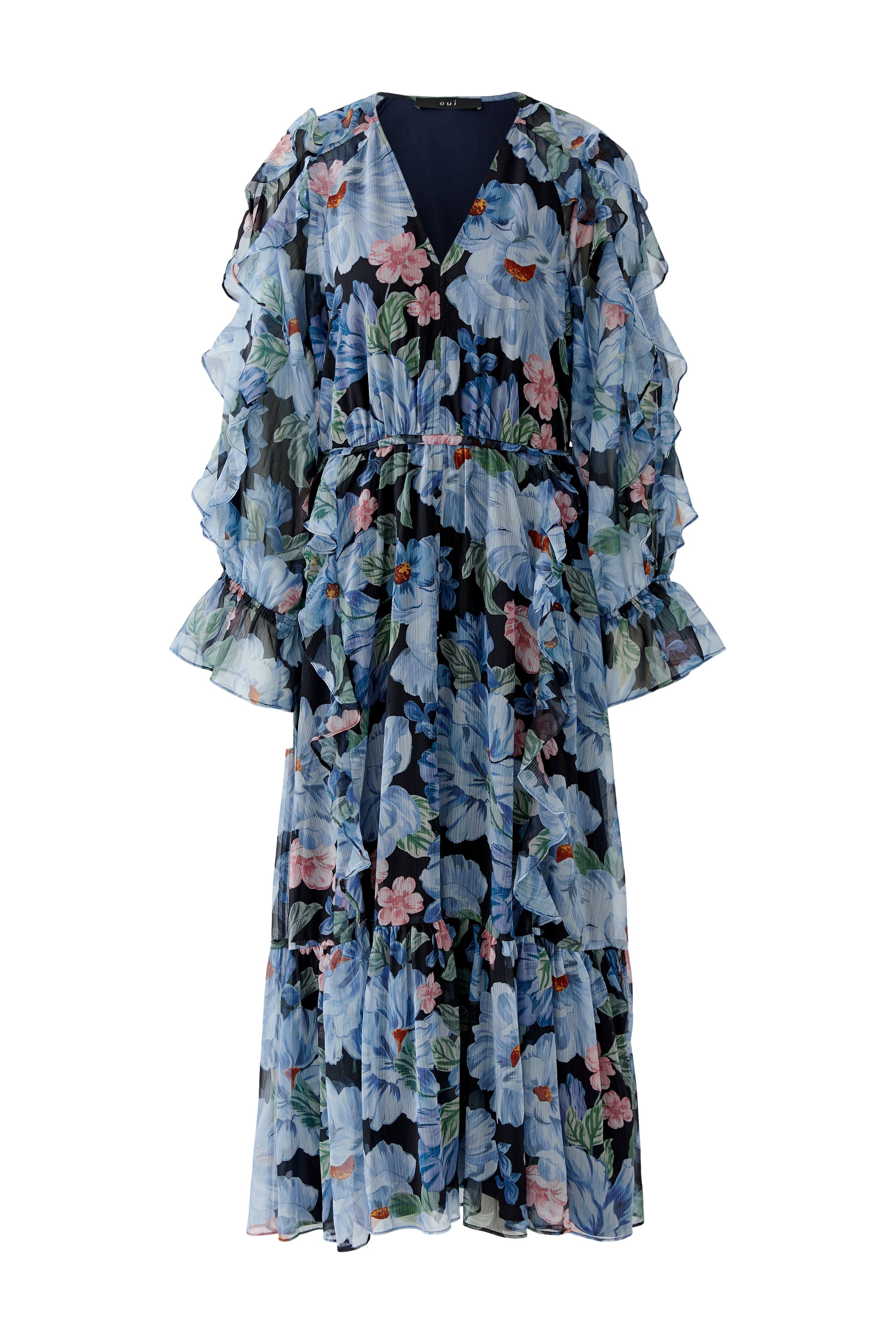 Oui floral midi dress full length front view