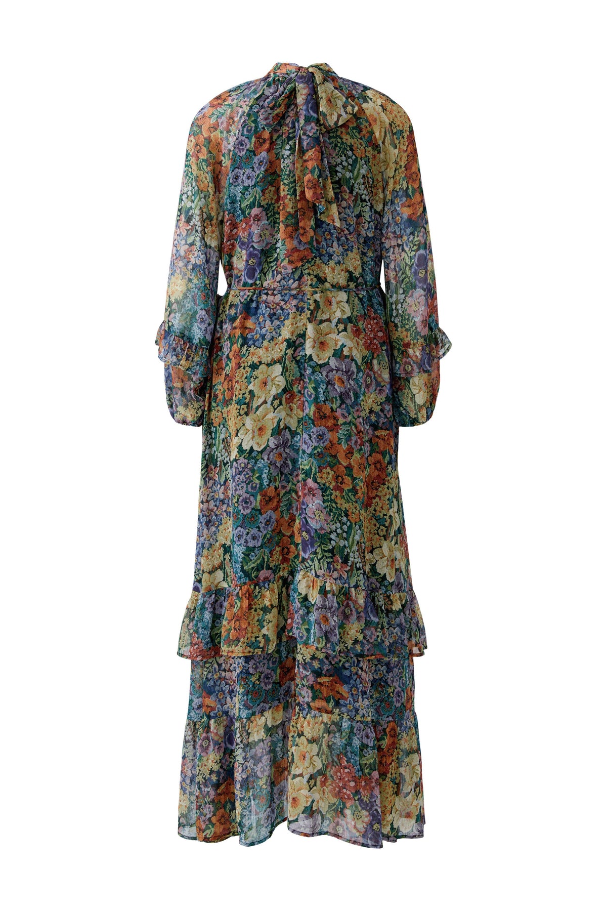 Oui multicolour floral Gobelin maxi dress – product-only front view