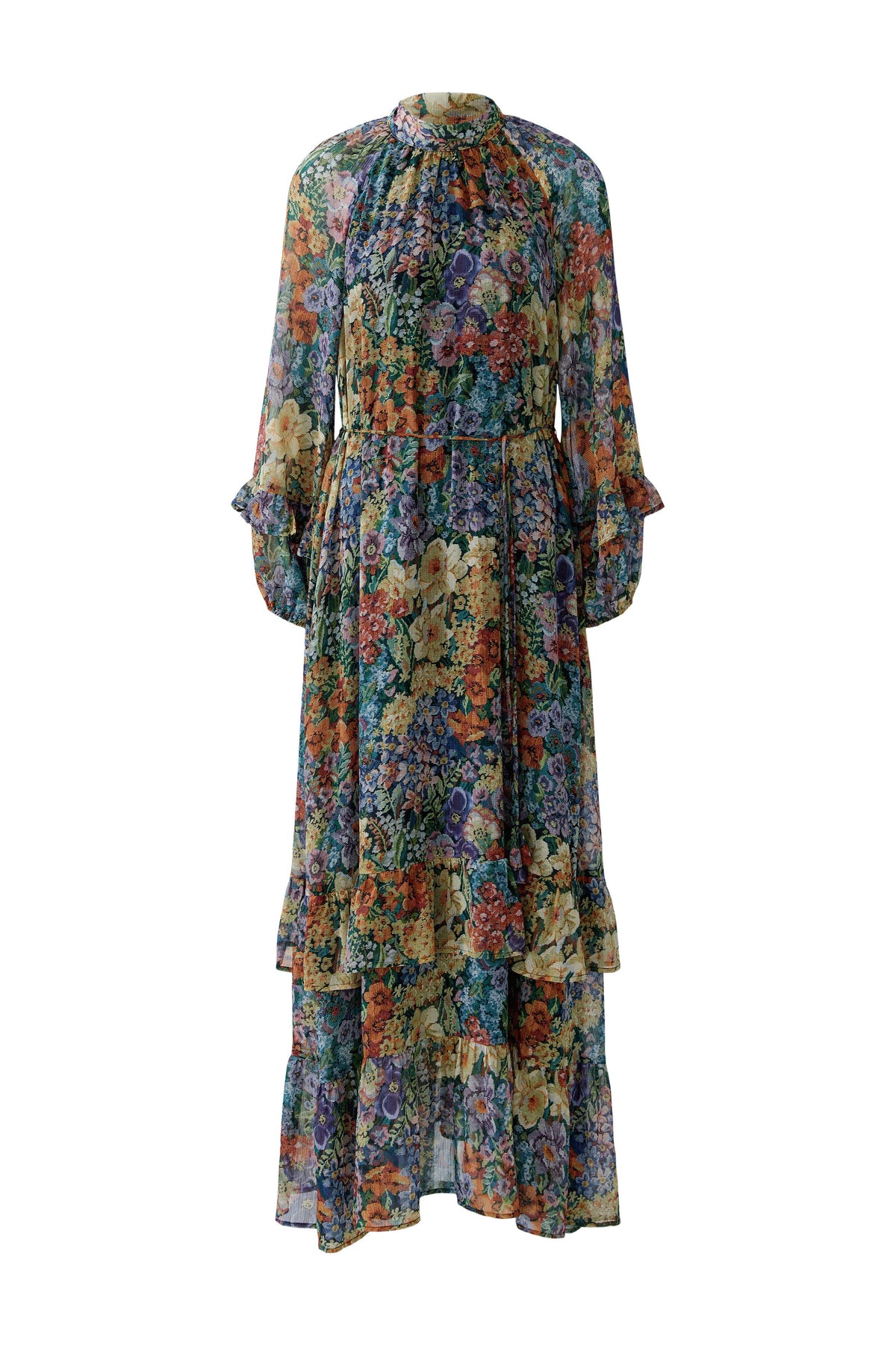 Oui multicolour floral maxi dress – product-only back view