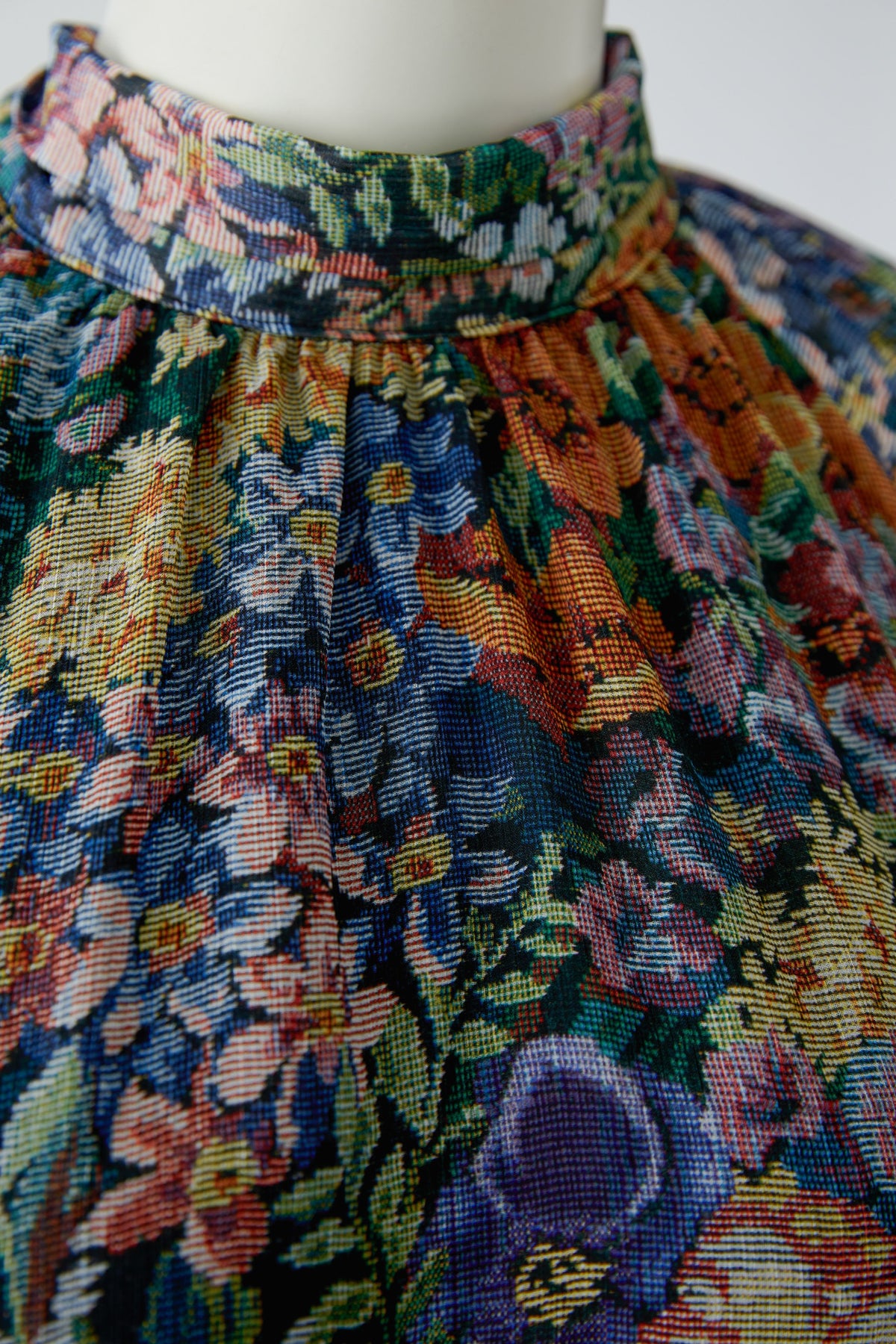 Oui multicolour floral maxi dress – print and waist detail