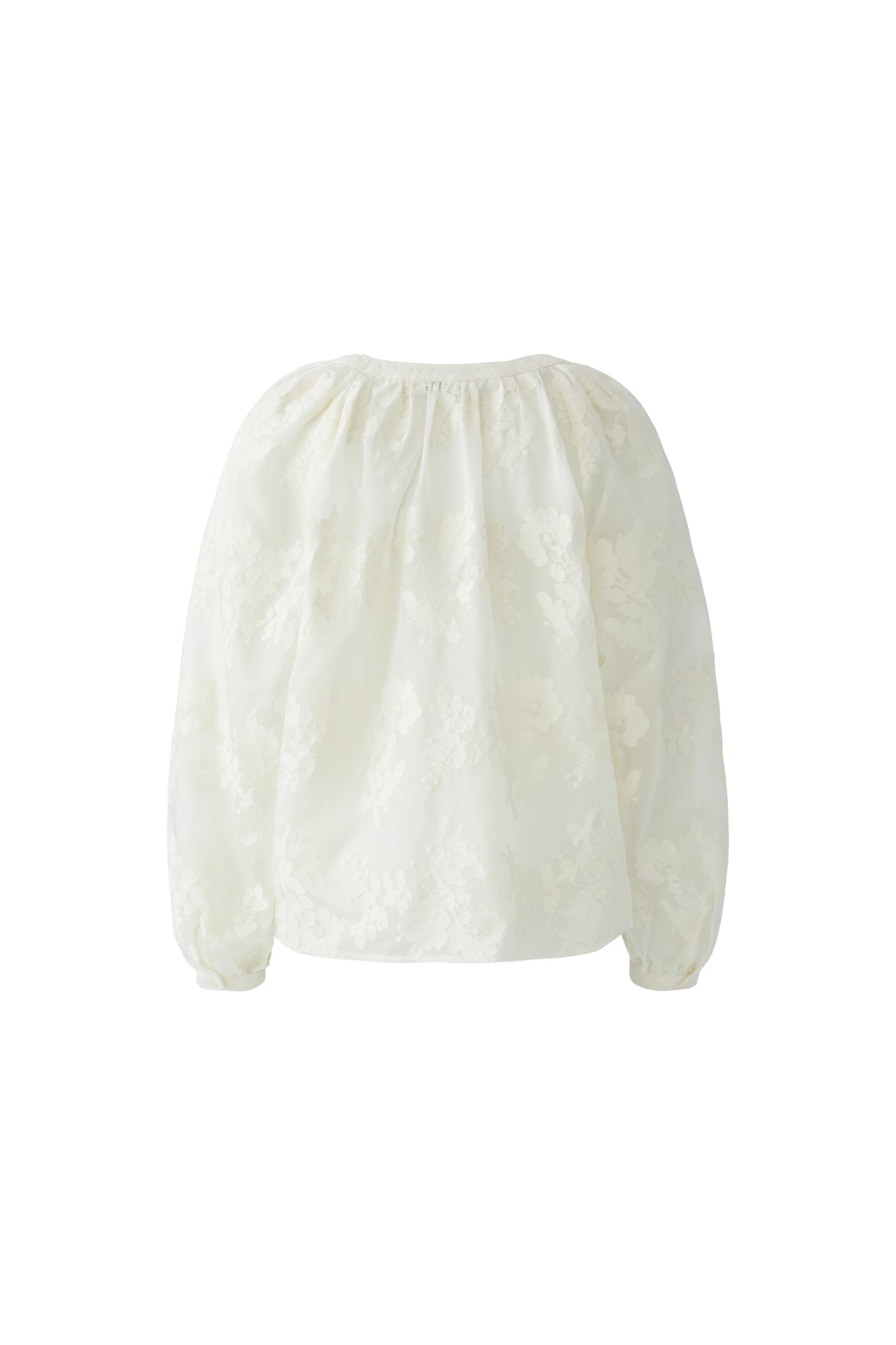 Oui embroidered floral blouse – product-only back view