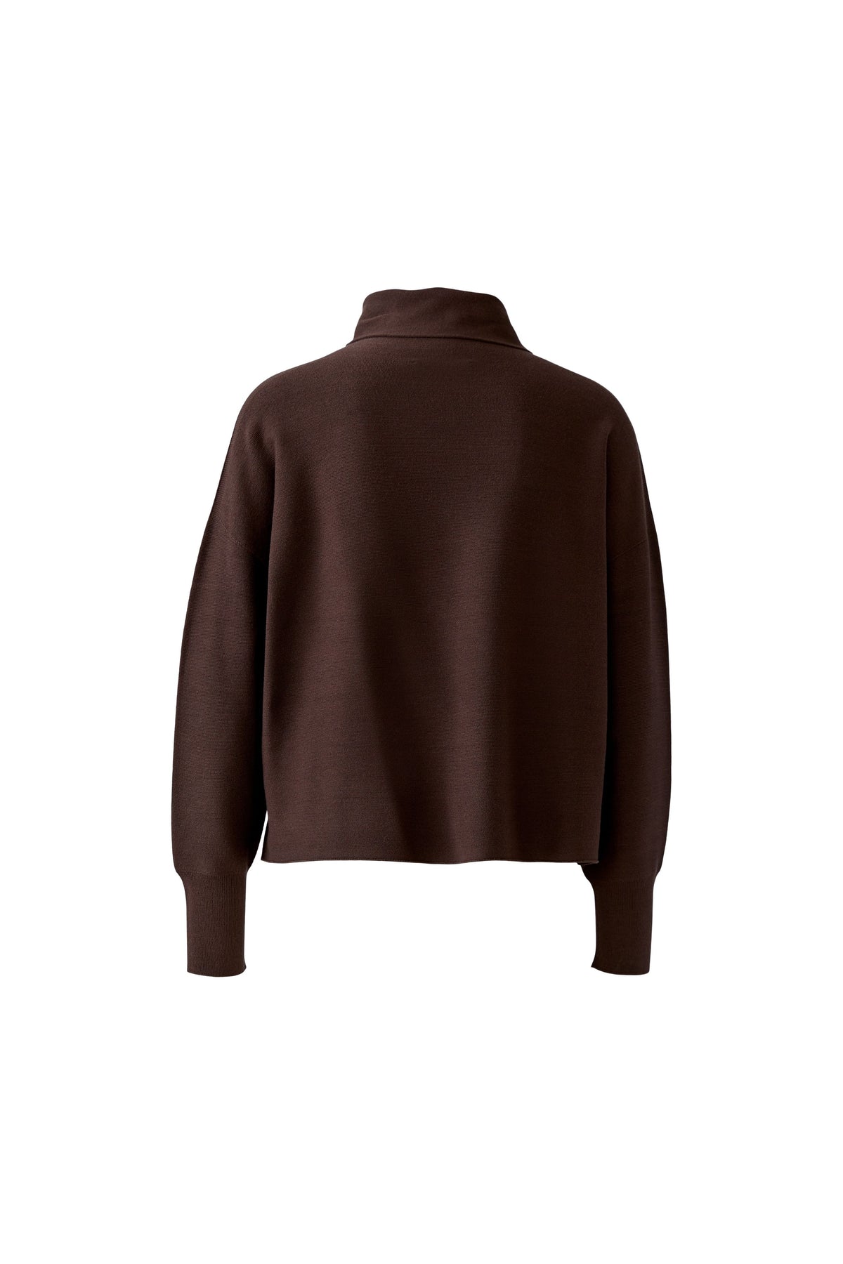 MOui Chocolate Torte relaxed fit turtleneck jumper – product back view