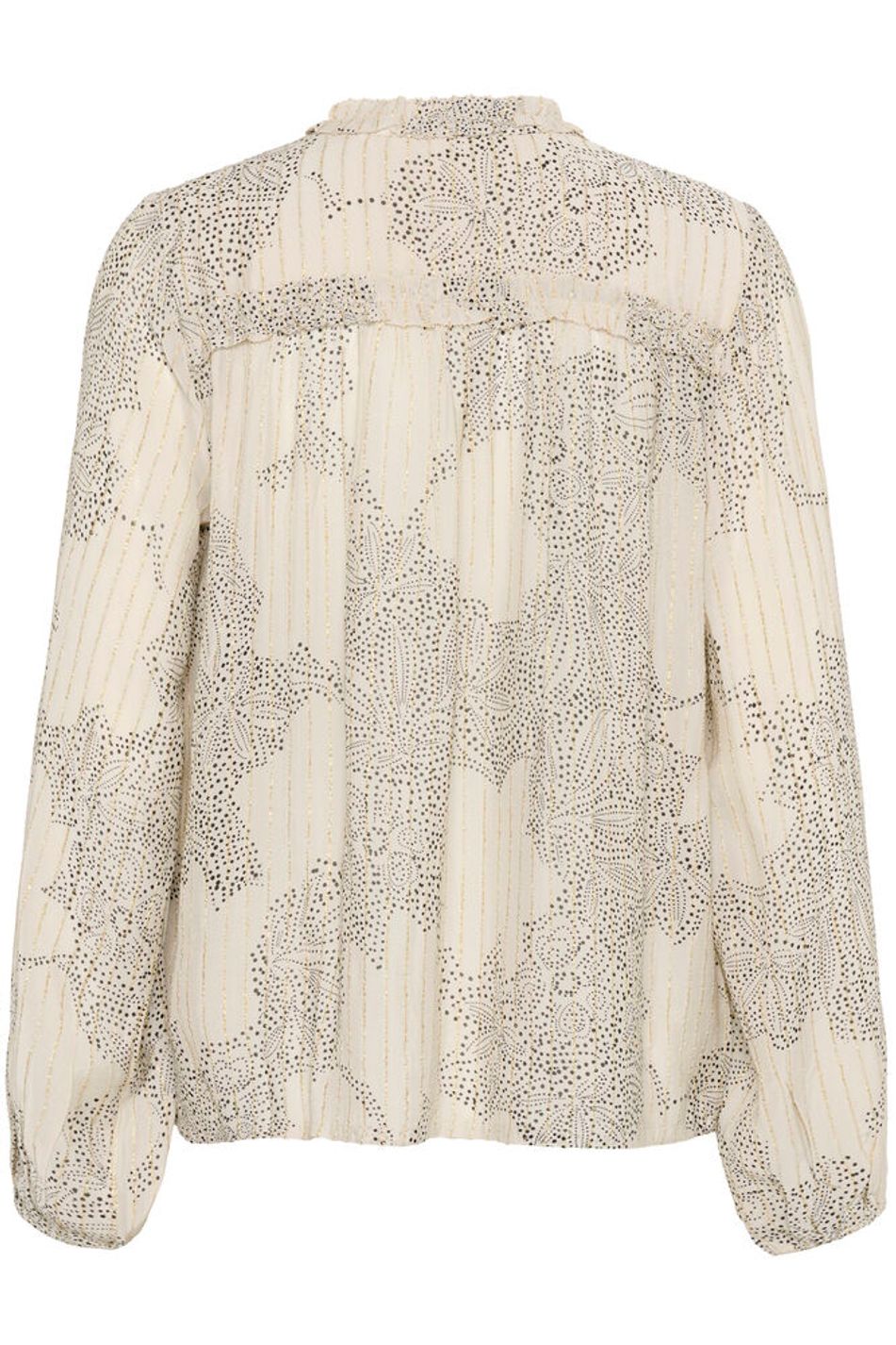 Lightweight long sleeve blouse by Part Two in cream floral print - back view