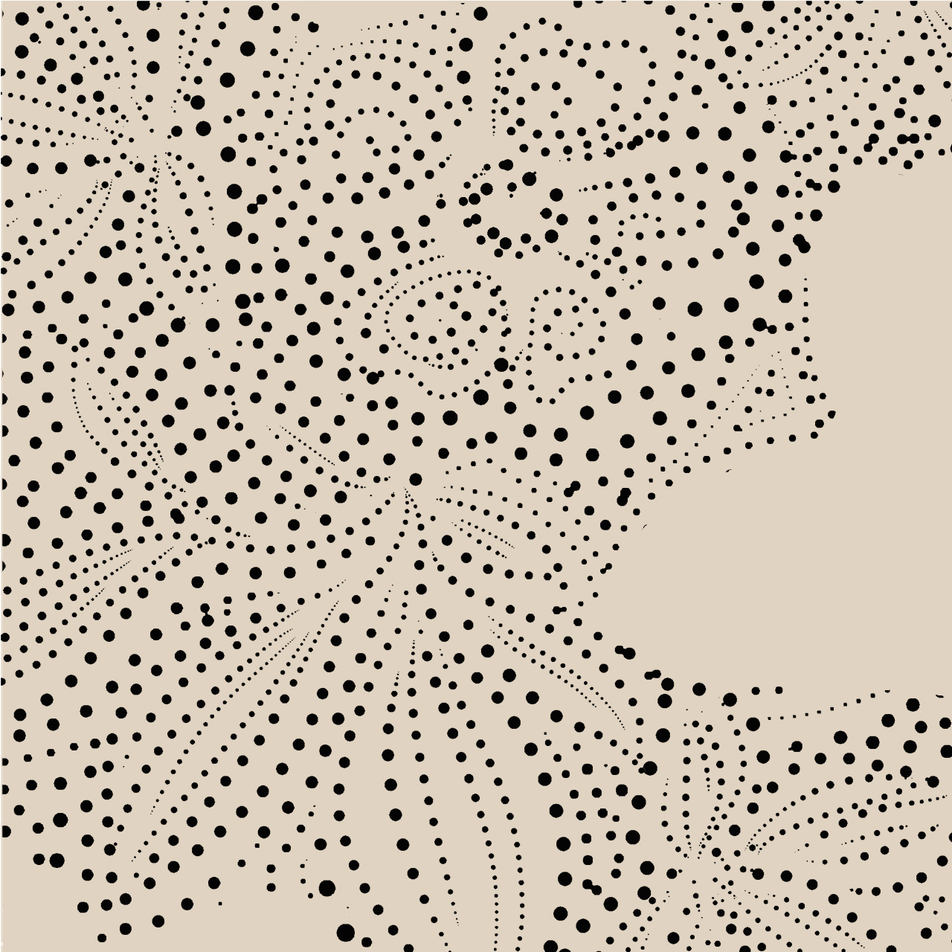 Close-up of dot flower pattern with gold stripe on cream blouse - Part Two Sunna Blouse