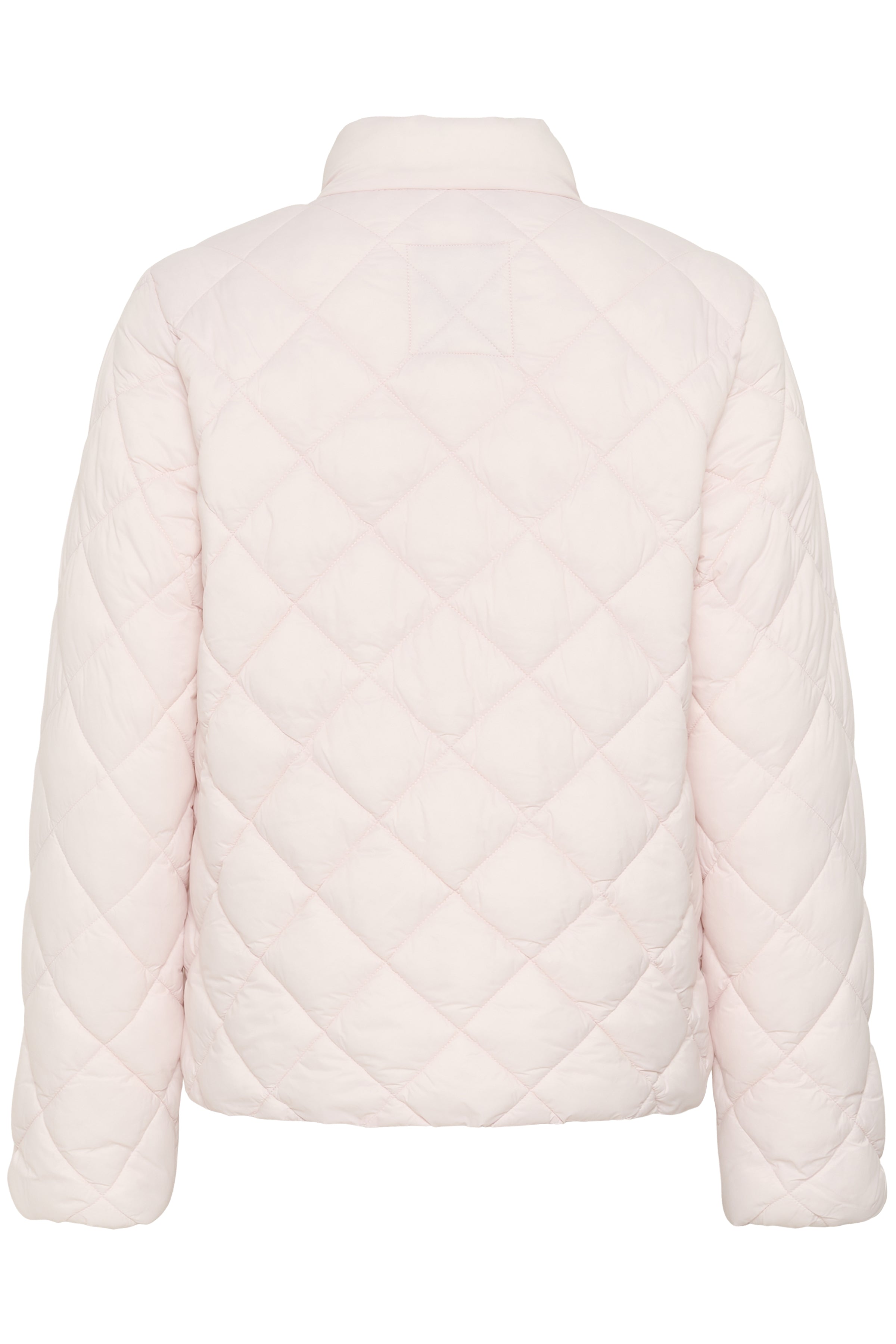 Part Two Olia Short Quilted Jacket pastel pink back view showing straight fit and quilted texture