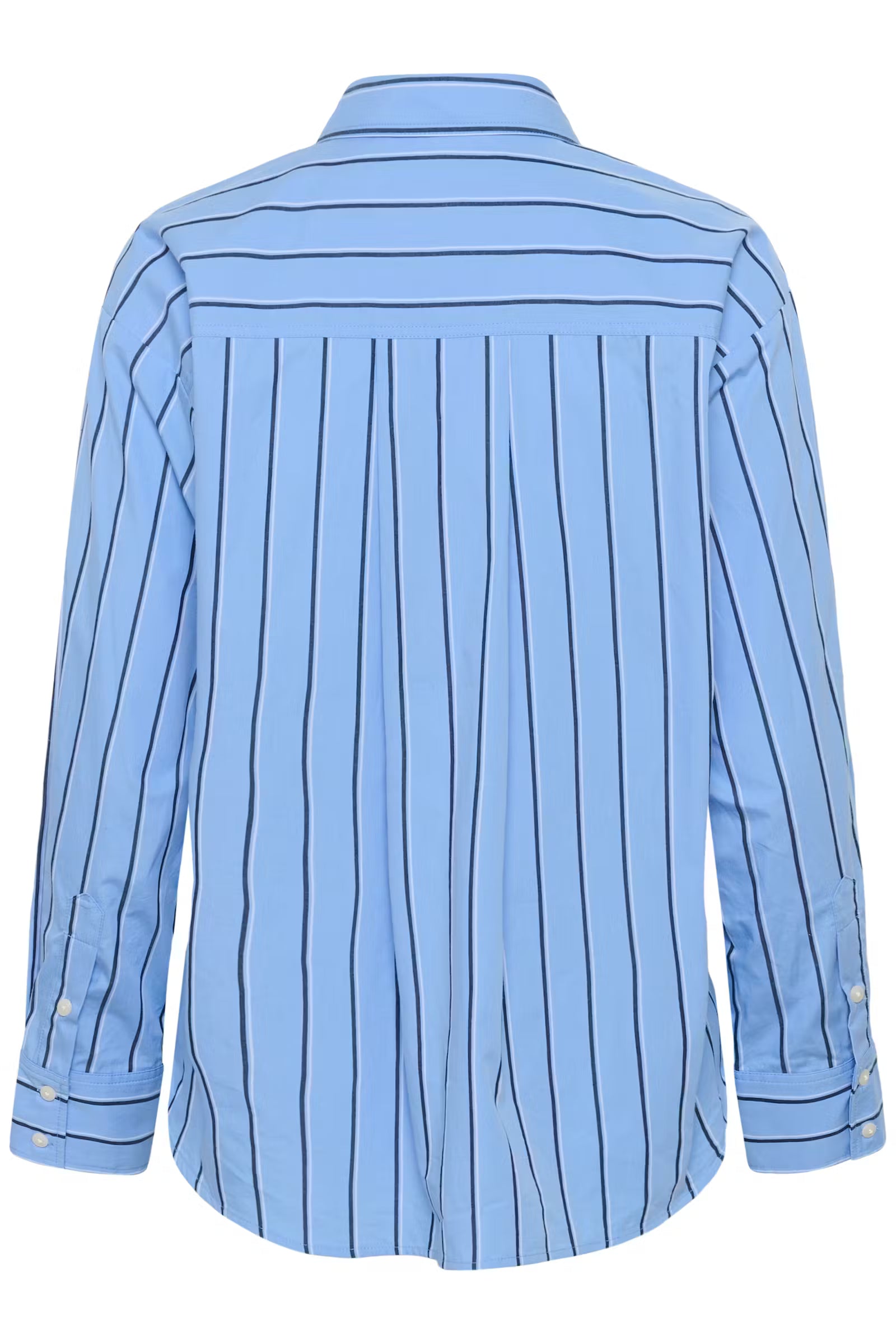 Part Two Annabella striped shirt back pleat detail