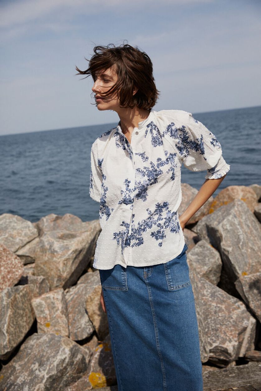 Part Two Almera floral blouse coastal styled look