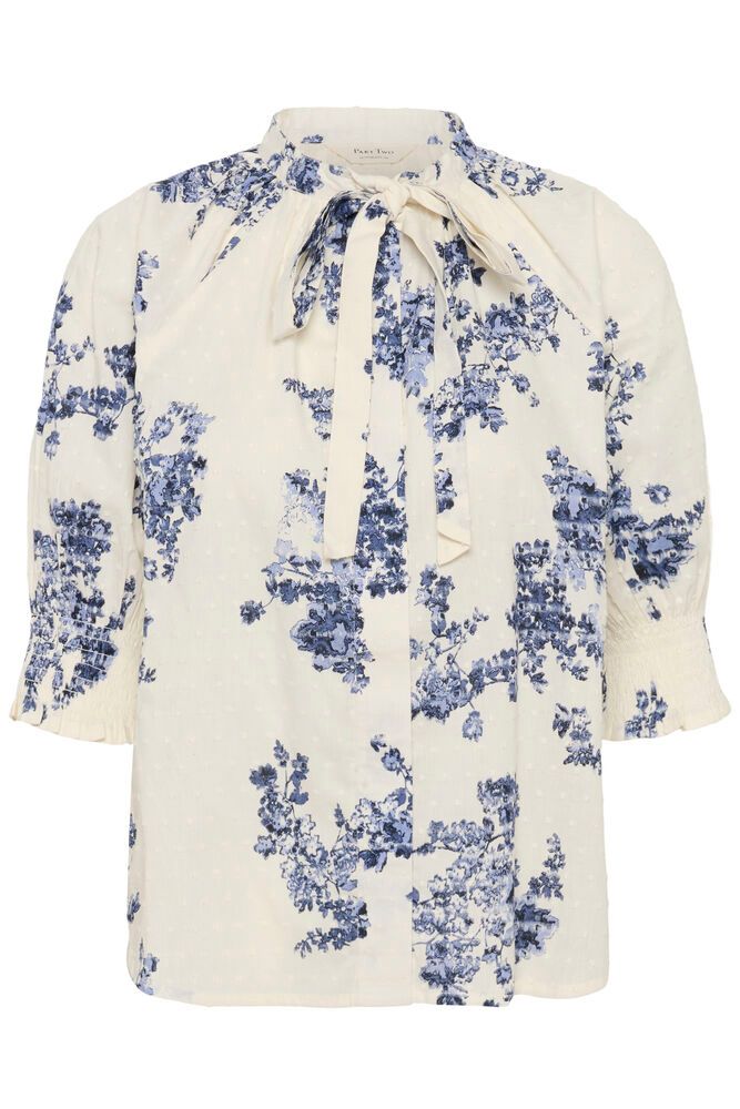 Part Two Almera floral blouse with smocked cuff detail