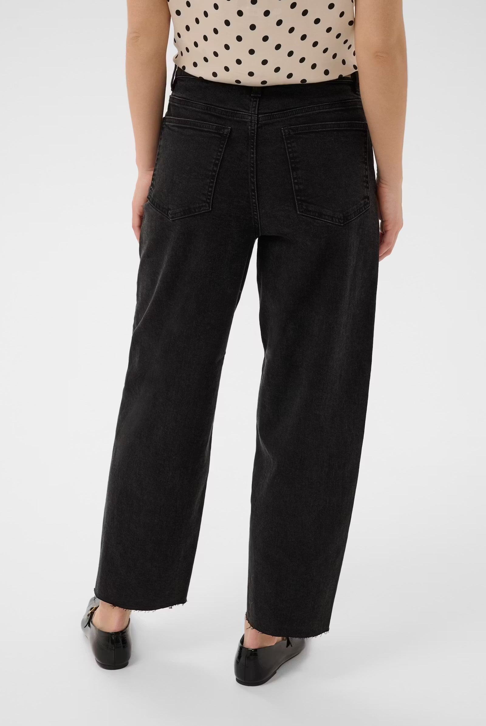 Part Two Adelena high-rise black jeans waist and pocket detail