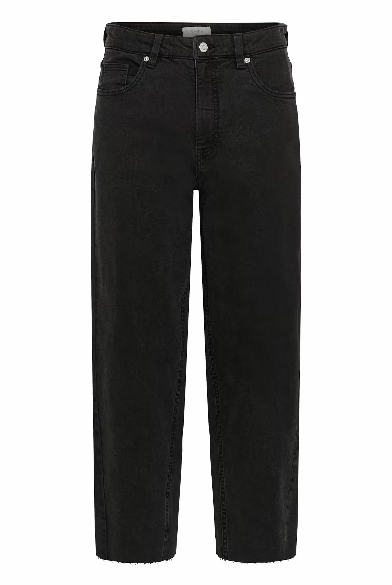 Part Two Adelena black barrel leg jeans product front view