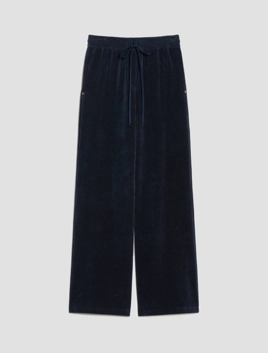 Pennyblack Vischio navy corduroy-effect wide-leg joggers – front product view