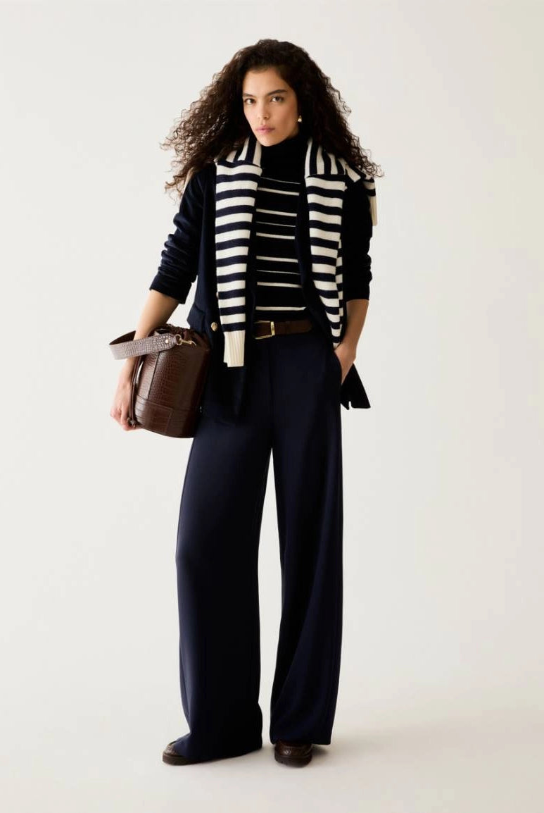 Pennyblack PBPovatta navy wide leg tailored trousers