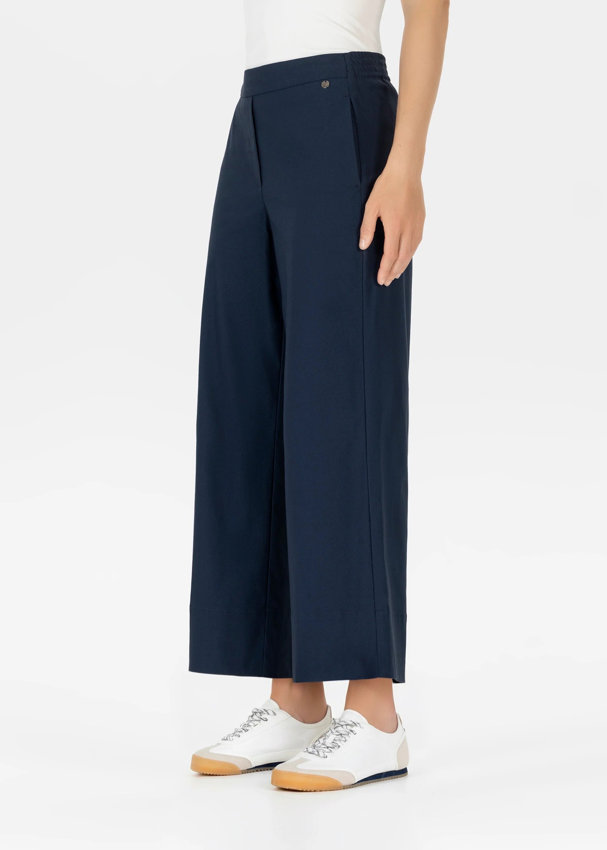 Stehmann Fabienne3 navy culotte trousers women side view
