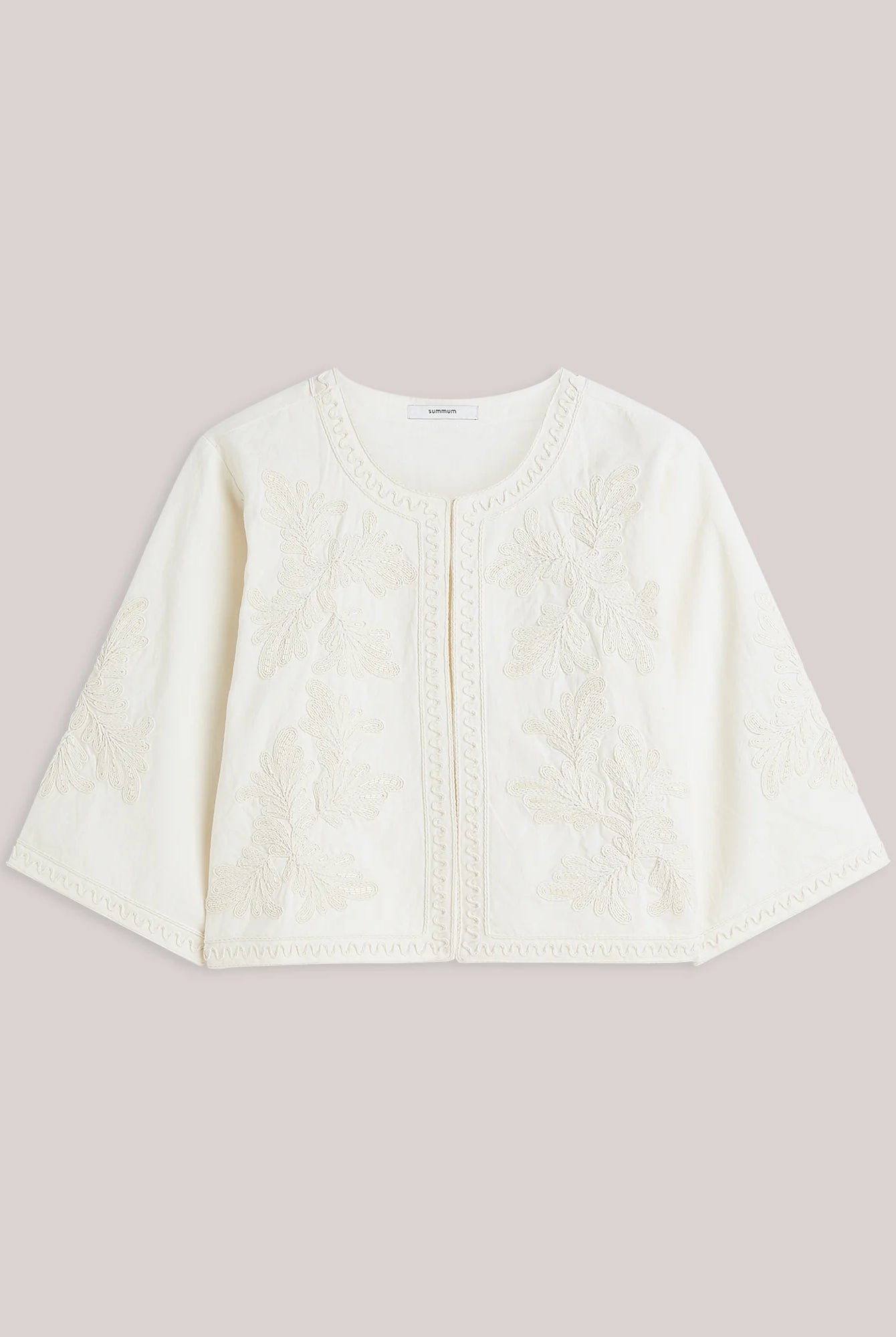 Summum cream boxy embroidered jacket product image