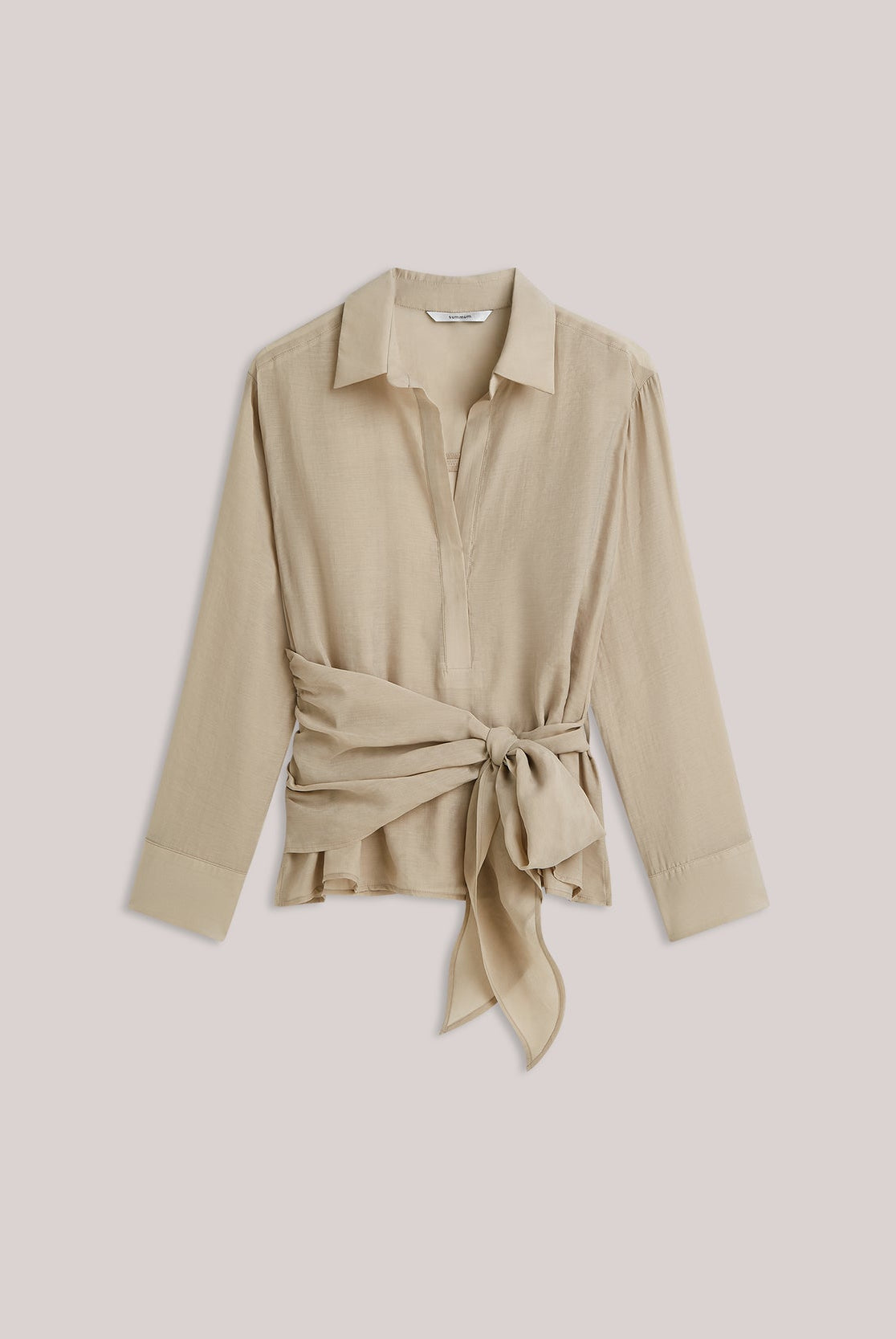 Summum sand wrap tie lyocell blouse product image