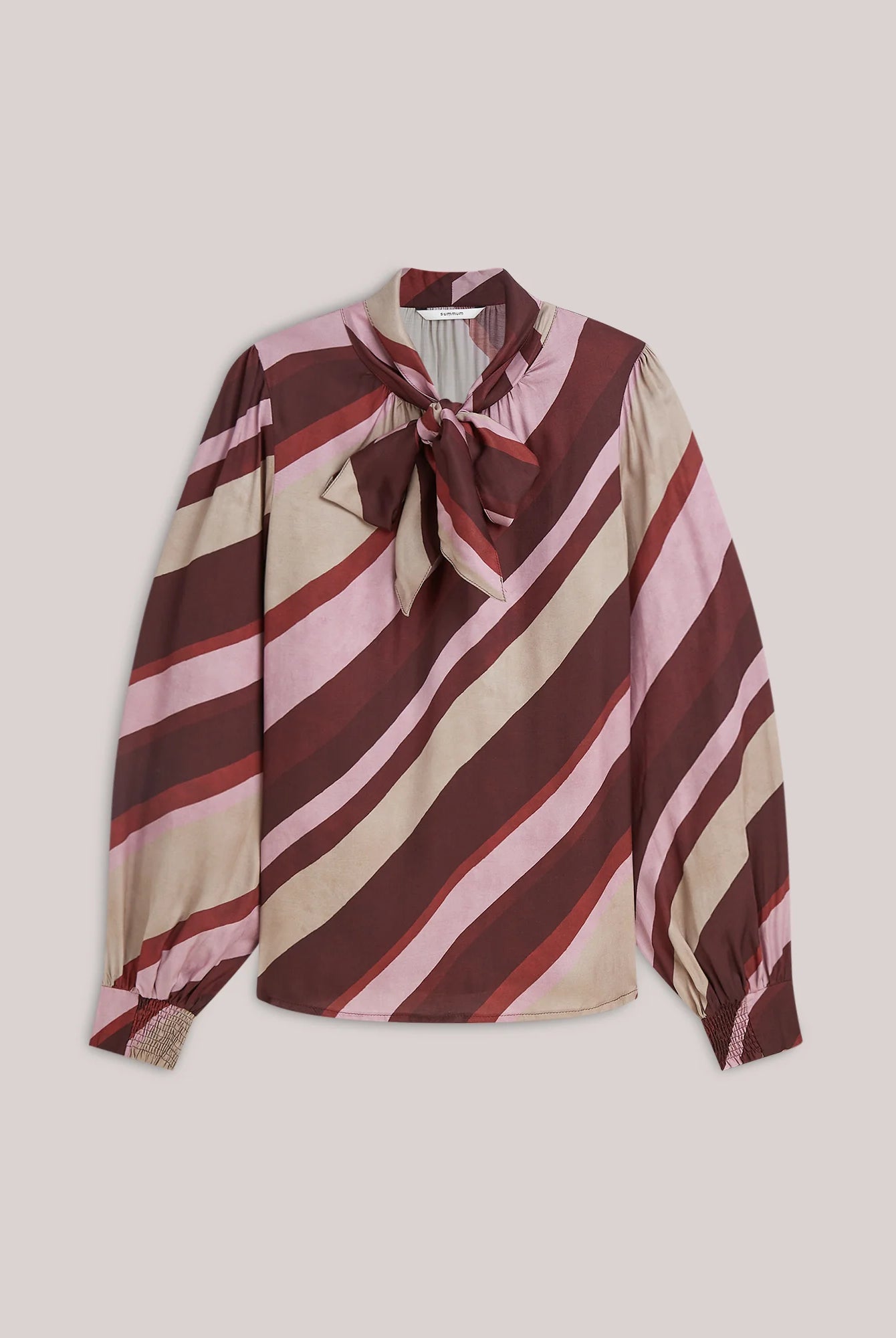 Summum women’s striped top with smocked cuffs