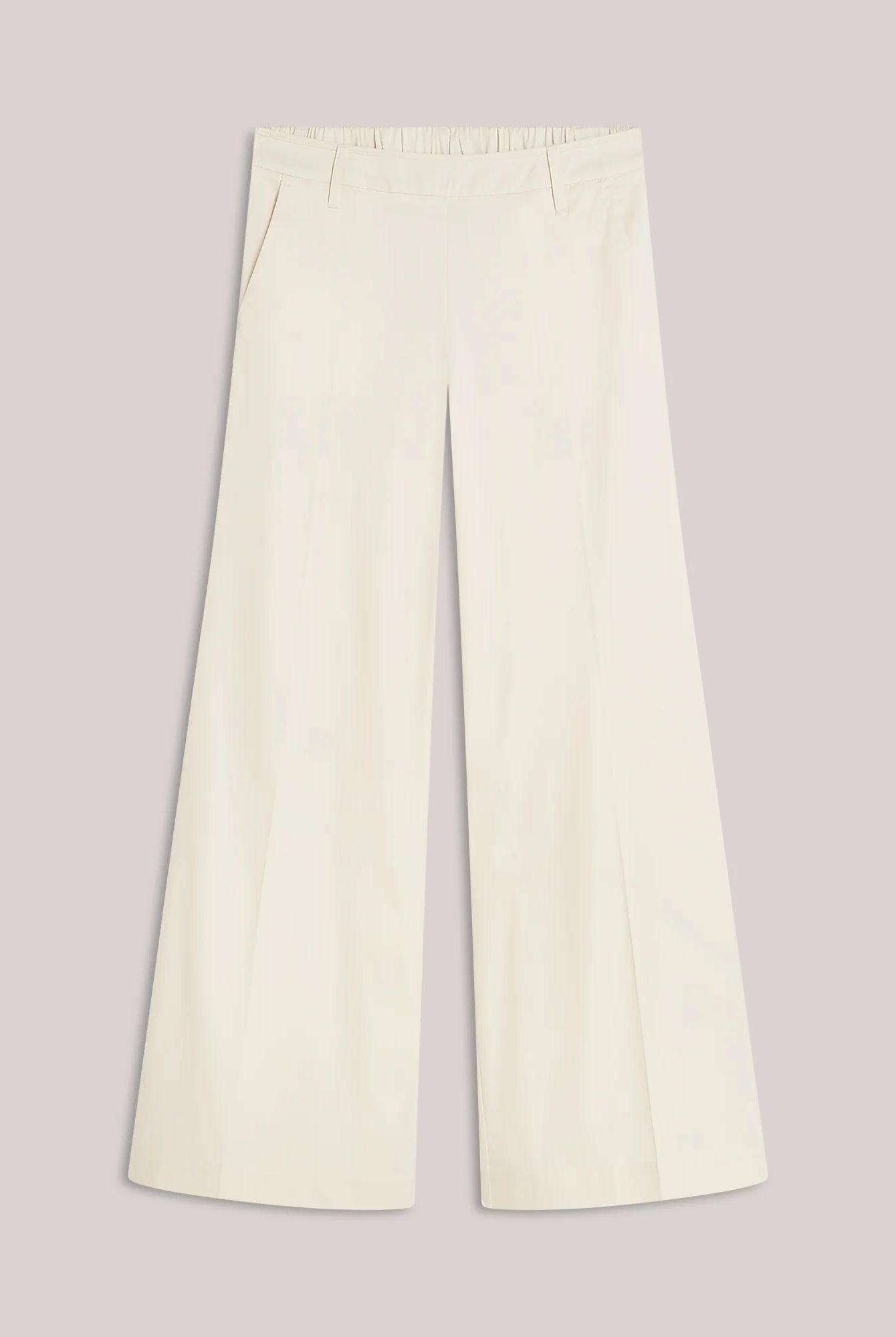 Summum cream straight leg trousers product image front view