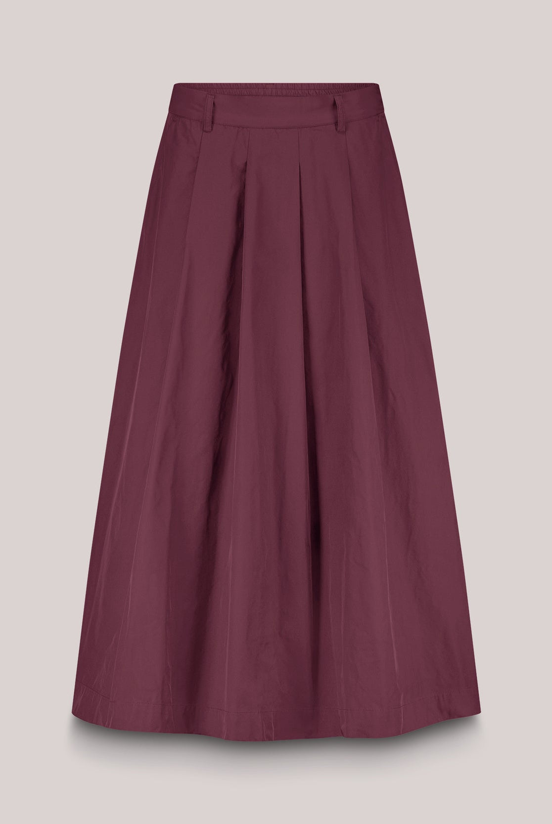 Summum burgundy taffeta A-line maxi skirt product image