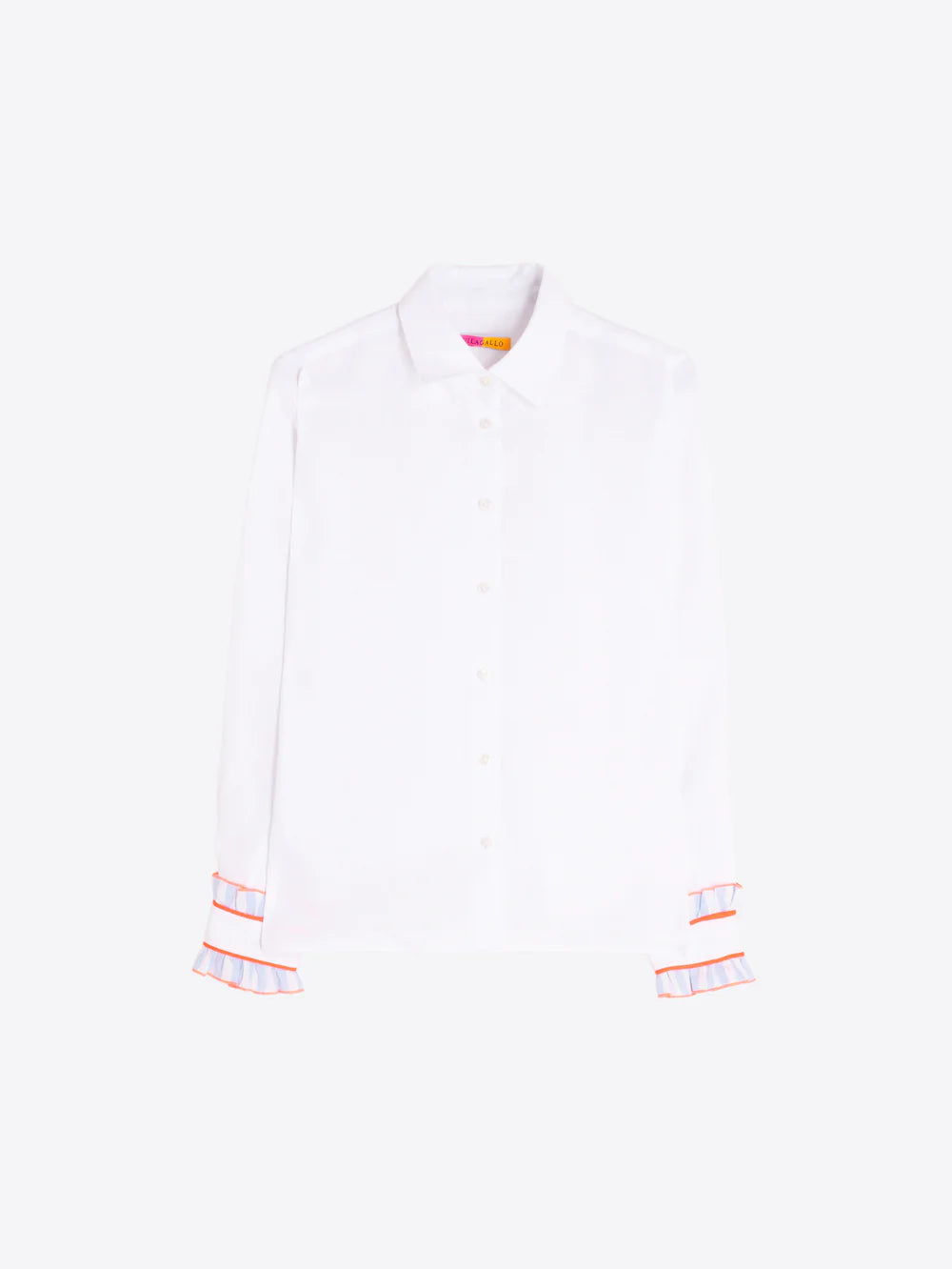 Vilagallo white linen shirt relaxed fit with statement cuffs