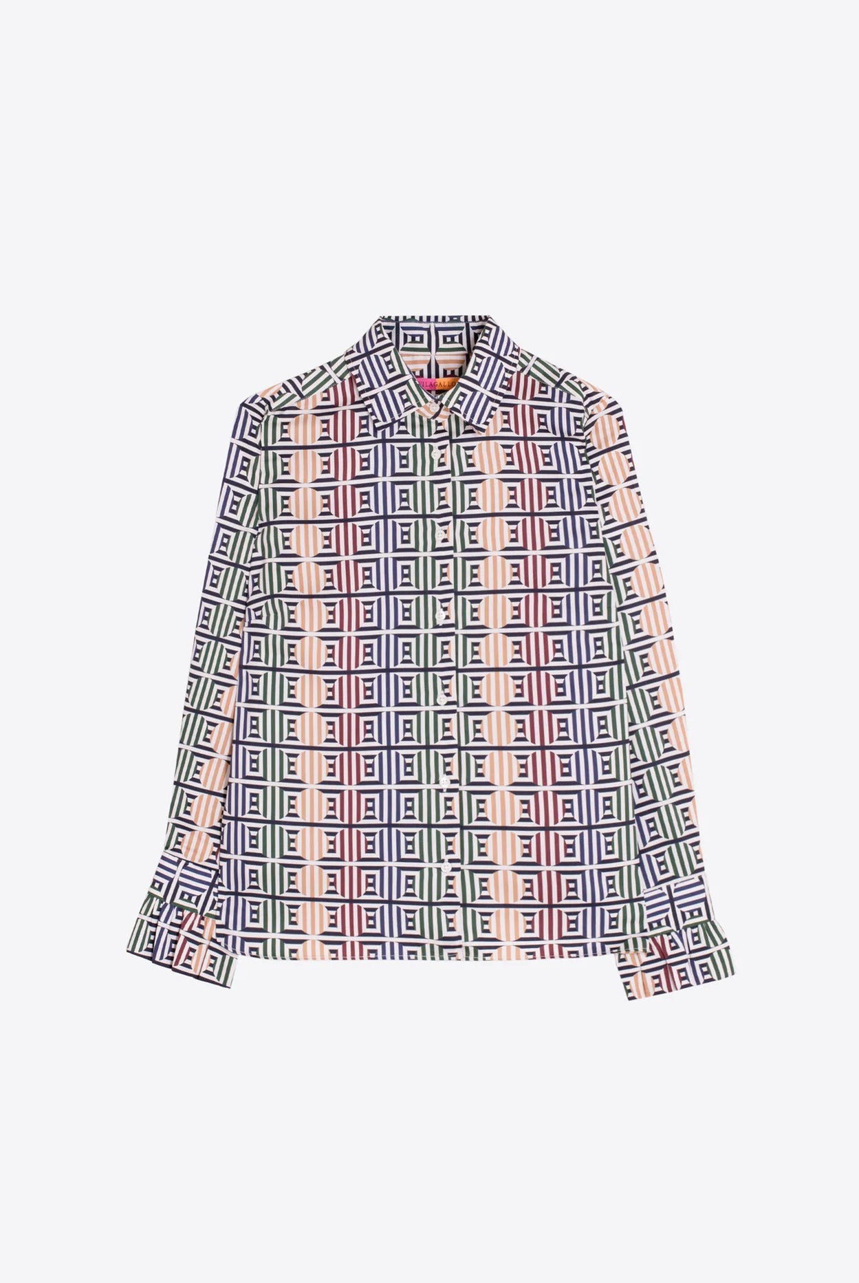 Vilagallo multicolour cotton shirt product front view
