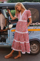     Aspiga Enny floral organic cotton midi dress full length front view