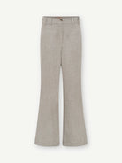 Gustav Callista Sand Stone beige tailored trousers with wide flared legs – front product view