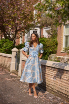 8th Sign Callie Bow Front Midi Length Occasion Dress outdoor styling