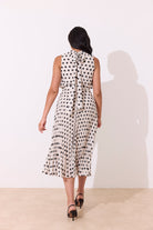 8th Sign Milly Polka Dot Occasion Dress rear view