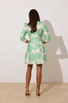 8th Sign Veronica brocade mini dress full back silhouette