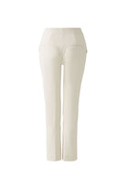 Oui Smart Slim Leg Trousers in Cream From back 