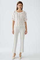 Oui Smart Trousers in Cream