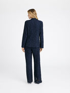 Gustav Suszann Navy Lace Blazer From The Back