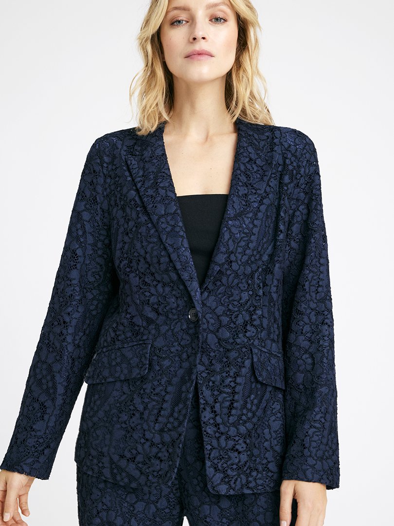 Gustav Suszann Navy Lace Blazer