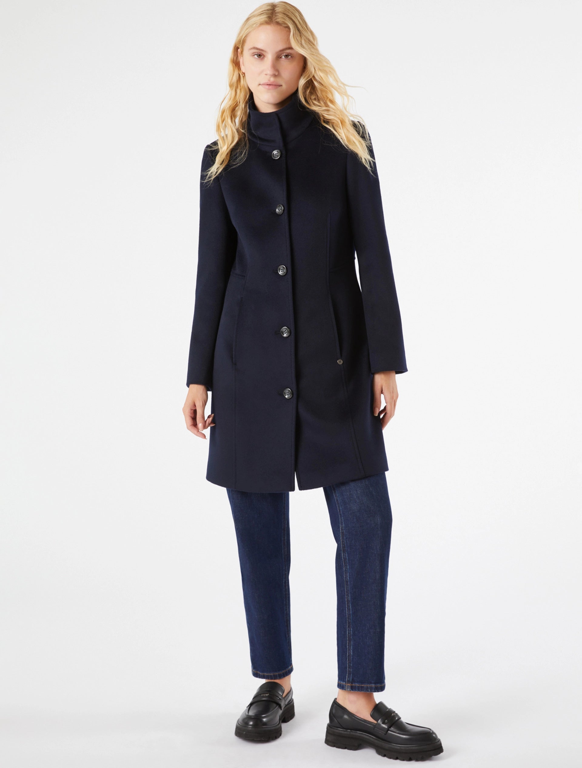 Penny Black Liz Slim Fit Wool Coat Ribbon Rouge Boutiques